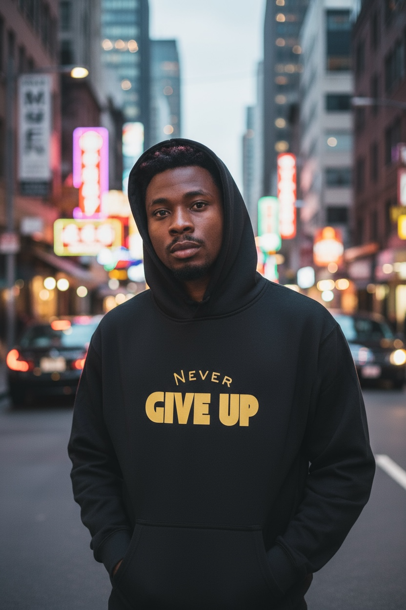 Never Give up hoodie.